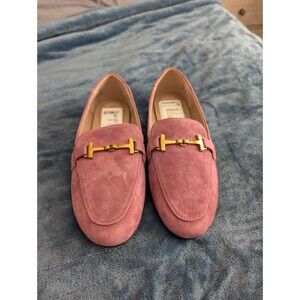Gianni Bernini Women's Mauve Genuine Suede Loafers Size 8 NWOB Flats